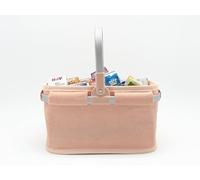 Tanner Piccolo Kaufmann DEKO - Cestino da trasporto Peach Blossom con scatole pieghevoli di marca (dimensioni 28 x 17 x 15,5 cm, materiale tessuto in cord) 5005.9, rosa (pesca)