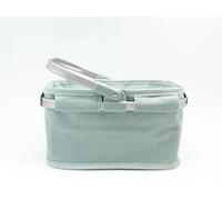 TANNER Piccolo Kaufmann DEKO - Cestino per Il Trasporto in Velluto Ocean Breeze (Dimensioni 28 x 17 x 15,5 cm, Materiale Tessuto a Coste) 5004.2, Colore Blu (Turchese Chiaro/Menta)