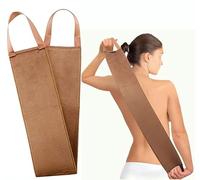 Tanning Back Applicator per autoabbronzante, applicatore di lozione per corpo, crema per la schiena, facile da lavare, utilizzabile su entrambi i lati (10,5 x 59 cm) (Brown)