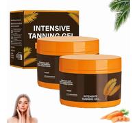 Tanning Gel,Natural Tannings Accelerator Cream Gels,Tan Skin,Reduce Your Sun or Tanning Time for a Natural,Deep,Even-Toned Tan,Instant Tanning Cream For Sunbeds & Outdoor Sun (2)
