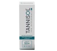 Tannisol Crema Solare SPF50+, Protezione Molto Alta, DNA Reactivator Complex, 50 ml, resistente all'acqua