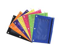 Tannone A Matita Per 3 Anelli Da 7 Pezzi 7 Pezzi Oxford Borsa Di Cartoleria Penna Zip Film Transparent Color Storage Case A Matita