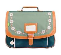 Tann's - Cartella 38 cm Agata Verde - Ricami Fiori delicati - Scuola Ragazza 2 Soffietti - CP CE1 CE2