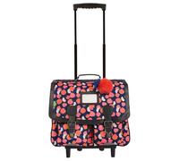 Tann's - Cartella con ruote, 41 cm, motivo: Sofia Rose - Stampa frutta e pompon mela - Cartella Trolley Bambina 2 soffietti - CE2 CM1 CM2