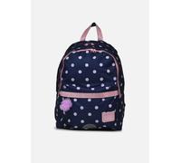 Tann's - Zaino L Romy Marine - Stampa a pois, ganse rosa glitterata e pompon in tulle - Zaino scolastico ragazza 2 scomparti - CM1 CM2 Collegio