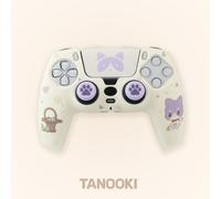 TANOOKI - Combo Pack Maneki, Skin Controller PS5, Custodia Rigida + Grips + Sticker Touchpad per DualSense, Gatto Cute, Kit Accessori Playstation 5