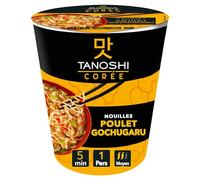 TANOSHI - Coppa di tagliatelle istantanee Coppe Gochugaru pollo - Pasta coreana - 1 persona - Bianco - 65 g (imballaggio può variare)