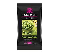 TANOSHI Piselli wasabi, antipasto giapponese, gusto piccante, senza glutammato, confezione da 100 g