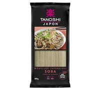 TANOSHI - Soba per la cottura - pasta giapponese - da farina di grano saraceno - per 4 persone - preparazione in 4 minuti - 400 g