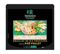 TANOSHI Vietnam - spaghetti di riso pre-cotti al sapore di pho, pollo piatto tradizionale vietnamita composto da pasta di riso, brodo profumato, erbe e pollo - pronto in 2 minuti