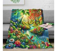 tanpiaoliang 3D Stampa Jungle Coperta Biancheria Da Letto Micropile Ultra Morbido Tutte Le Stagioni Durevole E Caldo Regalo Di Natale Compleanno 70x80inch(180x200cm)