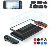 TanReginal Confezione da 2 pellicole protettive in vetro temperato compatibili con Nintendo Switch 2, kit di installazione trasparente HD trasparente per allineamento automatico, accessori per Switch