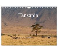 Tansania (Wandkalender 2026 DIN A4 quer), CALVENDO Monatskalender: Wunder in der Serengeti, ein Land voller Abenteuer und Leidenschaft.
