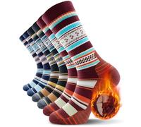 TANSTC Calze Termiche Donna Uomo Calze Antiscivolo Da Trekking In Lana Merino, Calzini Termici Running Uomo Donna, 3 Paia, Taglia 43-46, Multicolore Misto