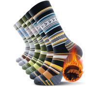 TANSTC Calzini Calze Termiche Uomo Donna Calze Antiscivolo Traspiranti Da Trekking In Lana Merino, Calze Termici Sportive Trekking Uomo Donna, 3 Paia, Taglia 43-46, Multicolore