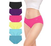 TANSTC Mutande Donna Cotone, Biancheria Intima Slip Hipster Confezione da 6, Vita Bassa, Biancheria Intima Traspirante, S