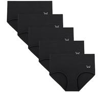 TANSTC Mutande Donna Cotone Culotte Vita Alta Slip Mutantina Pacco da 5, Comode Slip Traspirante Elasticizzato Sexy Intimo di Base Pacco, Colorato, M