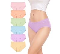 TANSTC Mutande Donna Cotone, Pack da 6 Slip Mutantina Comode Hipster Intimo Vita Bassa Traspirante Elasticizzato Intimo, 4XL