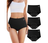 TANSTC Mutandine Mestruali Donna, Mutandine Assorbenti A Prova di Perdite, Slip Donna Cotone Ciclo Protettive Periodico per Donna, Assorbenti E Riutilizzabili, Anti Perdite Lavabili (4XL 3 Pezzi)