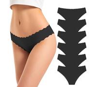 TANSTC Perizomi Senza Cuciture Tanga Intimo Mutande Donna Slip Donna Invisibili Bikini Intima Pacco da 6, M