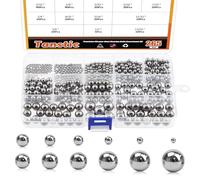 Tanstic 265 pezzi assortimento di billes de roulement en acier de précision métrique (acciaio, 12 misure) 3/32in 1/8in 5/32in 3/16in 7/32in 1/4in 9/32in 5/16in 11/32in 3/8in 13/32in 1/2in