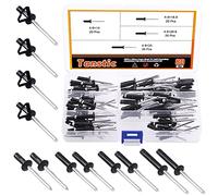 Tanstic 80 rivetti ciechi a flangia in alluminio a testa grande triplice esplodere rivetti a testa grande 3/16'' / 13/16'' / 1'' 4 misure (nero)