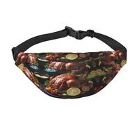 Tantalizing Roast Turkey - Marsupio a tracolla grande, alla moda, da viaggio, casual, per ragazzi, adatto per sport, corsa, ciclismo, viaggi, pesca