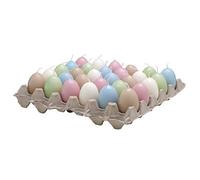 Tante candele a forma di uovo - assortimento colorato 1 - altezza 6 cm - 30 pezzi assortiti - Lunga durata - Candele in forma di uova/uova di Pasqua/decorazione per Pasqua.