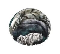 Tante cuffie da a con stampa di tigri bianche per le donne Cuffie da a riutilizzabili in tessuto a doppio strato Cuffie per capelli da ragazza