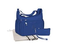 Tanti Baci Borsa a Tracolla Donna Impermeabile, Borsa a Spalla Grande, Multitasche con Tracolla Regolabile e Gancio Portachiavi Interno, Crossbody Leggera per Lavoro, Viaggio e Shopping (Blu)