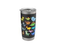 Tanti dinosauri kawaii Bicchiere termico in acciaio inox doppia parete