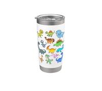 Tanti dinosauri kawaii Bicchiere termico in acciaio inox doppia parete