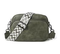 TANTOMI Borsa a tracolla da donna, piccola borsa a tracolla da donna, moderna borsa a tracolla con tracolla larga, borsa da donna per lavoro quotidiano, shopping, viaggi, Verde scuro