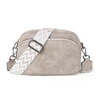 TANTOMI Borsa a tracolla da donna, piccola borsa a tracolla da donna, moderna borsa a tracolla con tracolla larga, borsa da donna per lavoro quotidiano, shopping, viaggi, grigio.