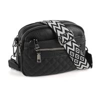 TANTOMI Borse a tracolla da donna, multi tasca, borse a tracolla in pelle vegana, con tracolla larga regolabile, nero