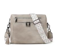 TANTOMI Borse a tracolla da donna multitasche borse per le donne borsa a tracolla in pelle PU per shopping, viaggi, lavoro, grigio, 10.2" x 3.35" x 8.27"