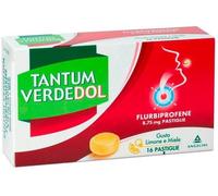 Tantum Verde dol 8,75mg Flurbiprofene Gusto Limone e Miele 16 Pastiglie