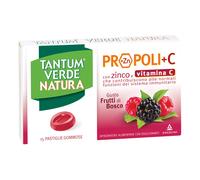 Tantum TANTUM VERDE NATURA PROPOLI+C CON ZINCO E VITAMINA C 15 PASTIGLIE GOMMOSE GUSTO FRUTTI DI BOSCO