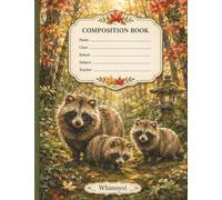 Tanuki Forest Composition Book: Lined Notebook Featuring Japanese Raccoon Dogs, an Autumn Woodland, Bamboo, Maple Leaves, and a Peaceful Forest Stream