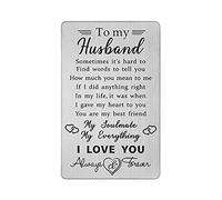 TANWIH Biglietto regalo per marito, regalo da moglie, I Love You, regalo per lui marito, regalo di compleanno unico per mio marito, regalo di anniversario di matrimonio personalizzato, festa del papà