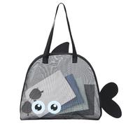 Tanxemery Grande borsa da spiaggia, borsa riutilizzabile per la spesa, grande borsa leggera e alla da donna, per vacanze, scuola, viaggi, estate, pic-nic, Nero, Se référer au descriptif