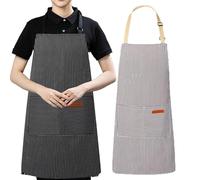 Tanxemery Grembiuli con tasche, abbigliamento da lavoro domestico legato in vita, due tasche, grembiule da cucina per cuochi, per operatori di servizio, nail designer, parrucchieri, cottura, giardino
