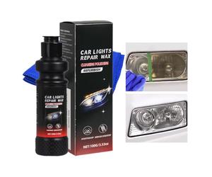 Tanxemery Kit per la Riparazione dei Fari | Lozione Detergente Fari 120ml,Detergente Restauratore per Rifacimento Camion Camper e Veicoli