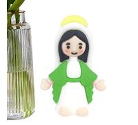 Tanxemery Statua della Vergine Maria, statua della Vergine Maria piccola | Statua religiosa per decorazione domestica | Scultura in miniatura di Pasqua decorazione per interni