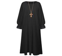 Tanxemery Vestito da sacerdote | Costume da Carnevale di Halloween, vestito gotico per adulti, medievale, rito battesimale, travestimento da matrimonio in chiesa
