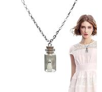 Tanxier Collana Adotta un fantasma in un barattolo, Collana con ciondolo fantasma in una fiala, Simpatica collana fantasma che si illumina al buio, collana di gioielli di Halloween