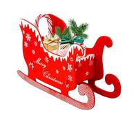 Tanxier Slitta di Natale, Decorazione Spaziosa Riutilizzabile per Il Storage, Slitta Decorativa di Babbo Natale, per Interno Ed Esterno Giardino Portico Patio Prato E Tavolo delle Feste