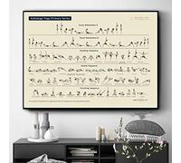 Tanyang Ashtanga Yoga Primary Series Poster And Prints Wall Art Canvas Painting Decor Picture For Living Room Home Decor 21X30Cm Senza Telaio
