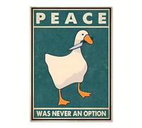 Tanyang Goose Peace Non È Mai Stata Un'Opzione Divertente Oca Stampe Su Tela Poster Goose Meme Segni Artistici Modern Home Living Room Decor Dipinti 30X40Cm Senza Telaio