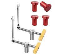 TANYO 2 Pezzi Morsa da Banco da Lavoro Legno, Morsetto Legno Morsetti per Cani da Banco,Morsa da Professionale Falegname Con 4 Fori per Cani Strettoio da Falegname (20mm)